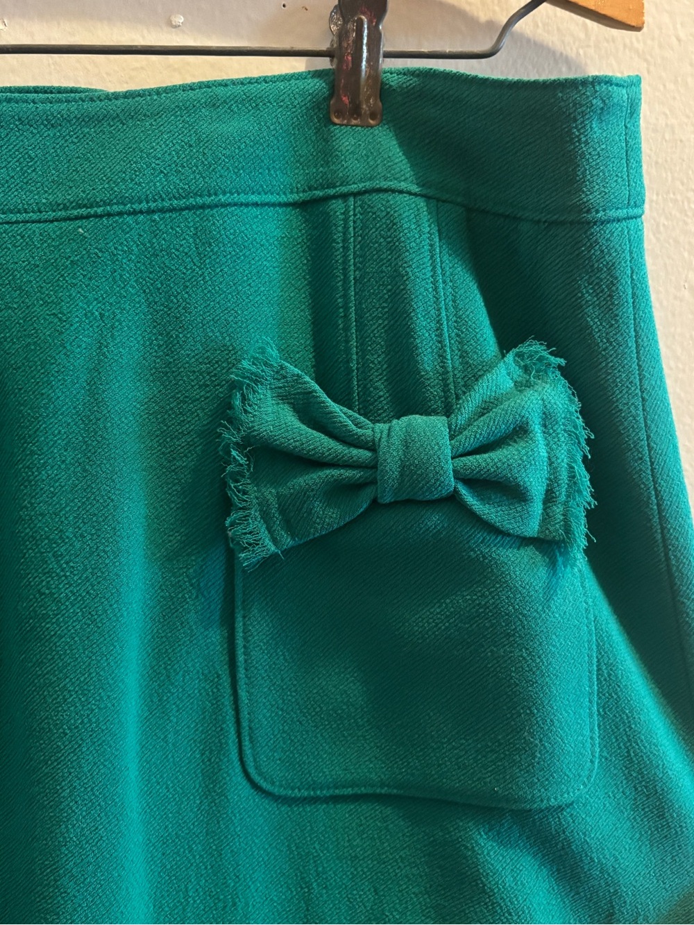 Marc by Marc Jacobs Teal Midi Skirt with Bow Pockets Cute - Picture 2 of 10